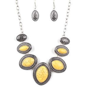 Yellow stone necklace